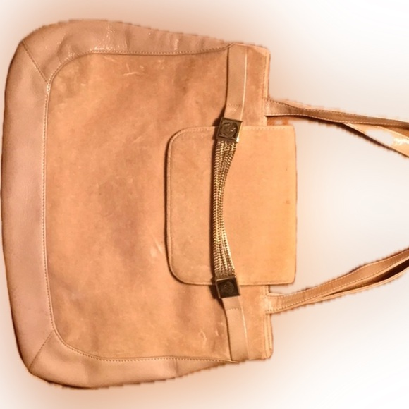 Gianni Versace Vintage Medusa Velvet Patent Leather Shoulder Bag Gold Swag Slim - Picture 2 of 12